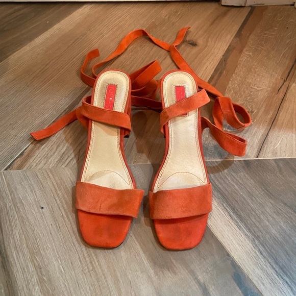 Suede Strappy Heels - Picture 2 of 5